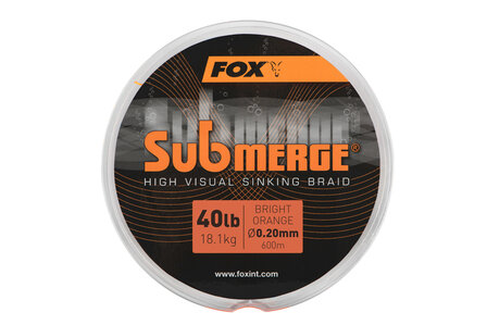 High Visual Sinking Braid Submerge Fox 40LB (18.1KG) 0.20MM X600M